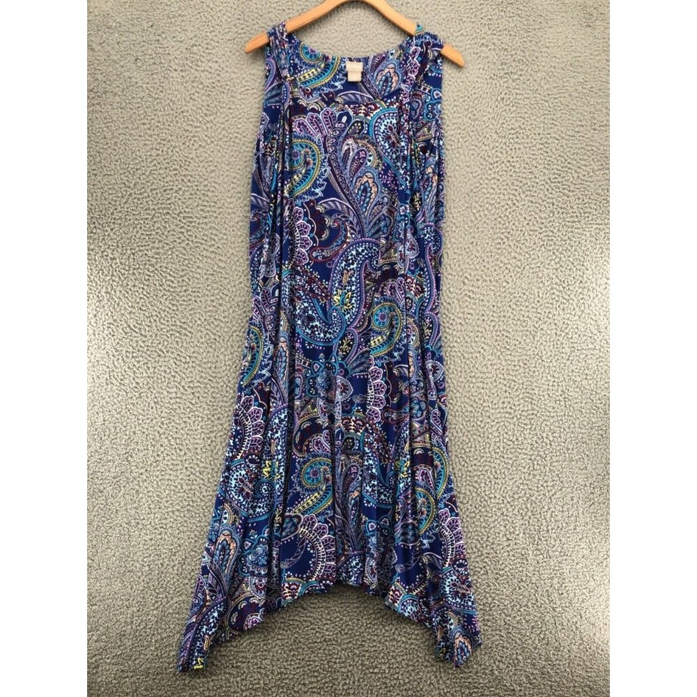Chico's Blue Paisley Midi Dress